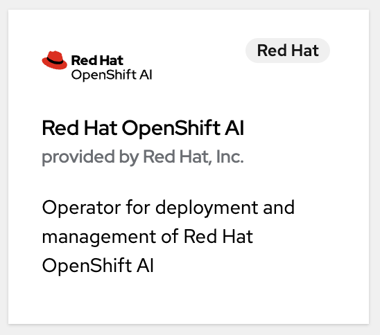 A screenshot of OpenShift AI operators installing.