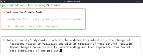 Prompt claude: look at sanity/spdy-smoke, look at the updates to runtest.sh the changes  of structure and hardcoded values. Explain those changes to me and apply them across all test files in the project.
