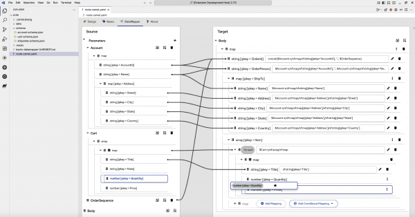 Kaoto DataMapper with Json