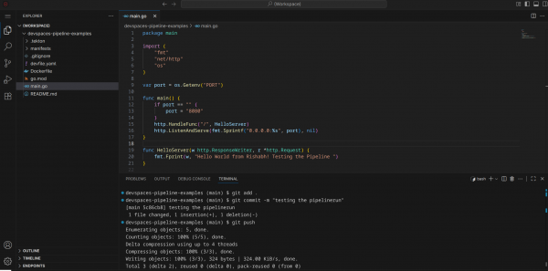 Committing changes and pushing to Git repository