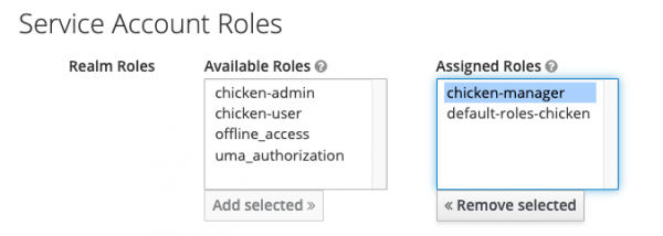 Service account roles