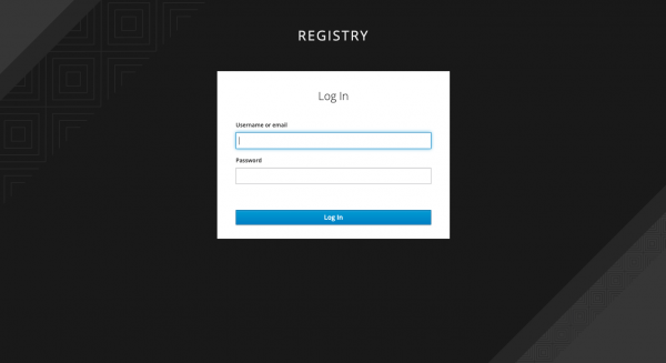 The main registry URL brings up the single sign-on login page.