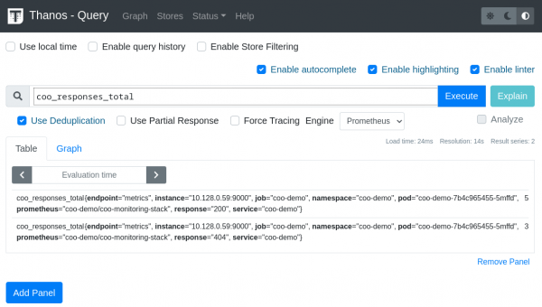 Thanos - Query PromQL query results