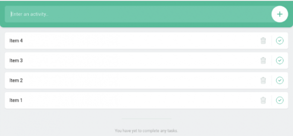 The task list after restoring the namespace.