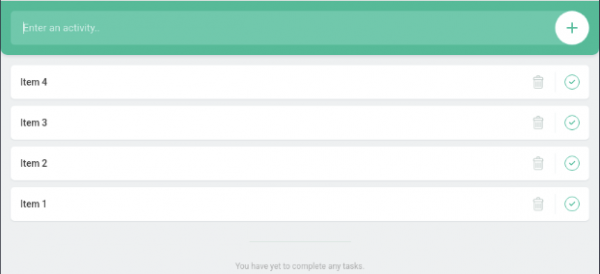 This screen illustrates the task list populated before backup.