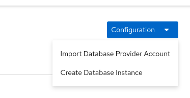 Under the Configuration menu, you can import a database provider such as MongoDB Atlas.