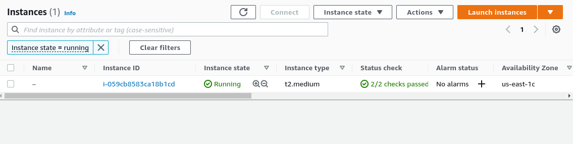 Find your EC2 instance on the Instances page.