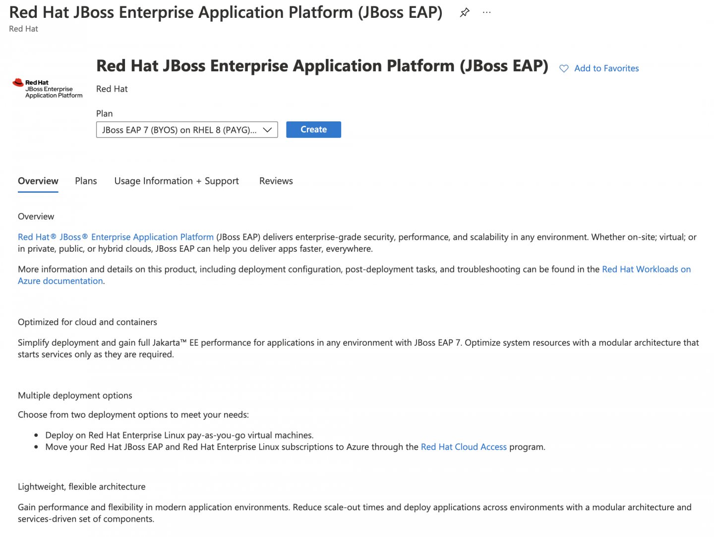 Azure has a JBoss EAP offering.