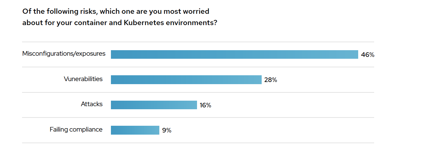 Respondents are most worried about misconfigurations and exposures.