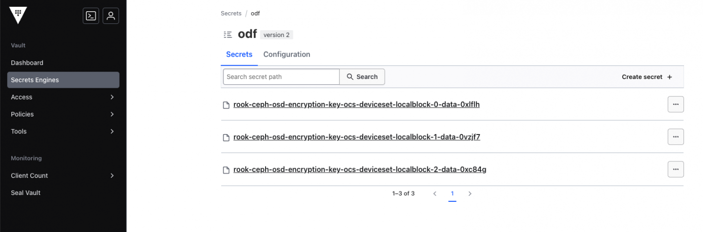 Vault OSD Keys