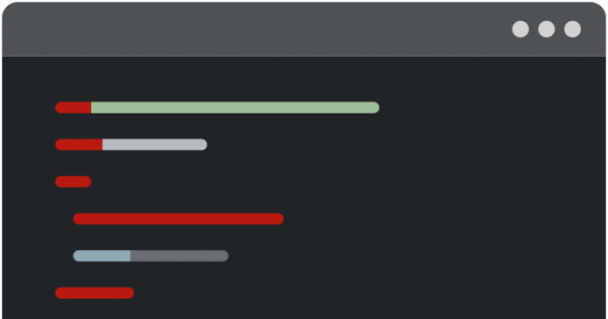 Abstract, multicolored command line