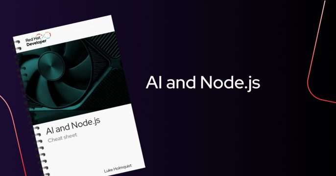 AI and Node.js cheat sheet tile card
