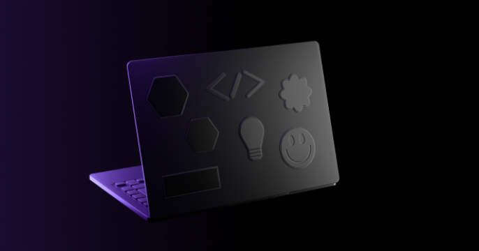 the back of a computer monitor against a dark background