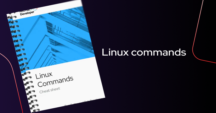 Linux Commands cheat sheet tile card
