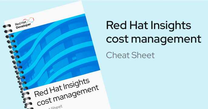 Red Hat Insights cost management cheat sheet feature and share image