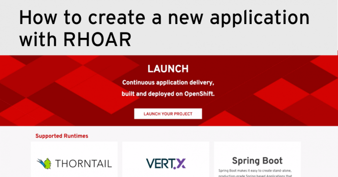 Red Hat OpenShift Application Runtimes launcher
