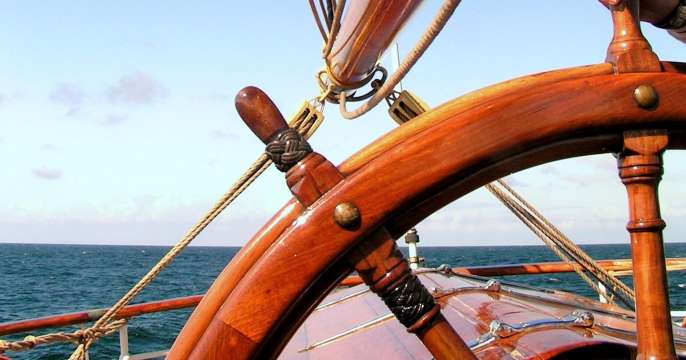 Ship's wheel representing Kubernetes