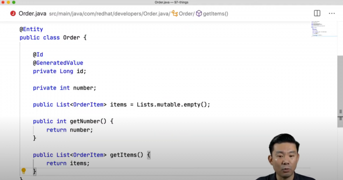 Java entity code Edson Yanaga