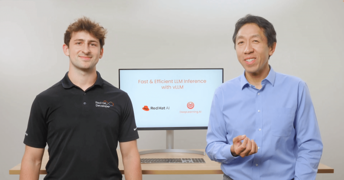 Cedric Clyburn from Red Hat and Andrew Ng from DeepLearning.AI introduce the vLLM course