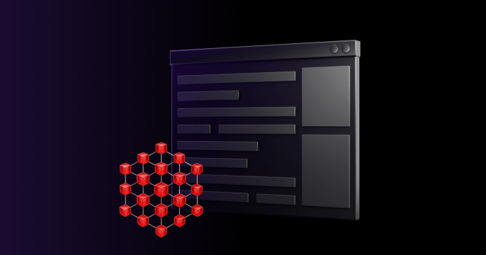A code editor window with an AI model overlaid on top