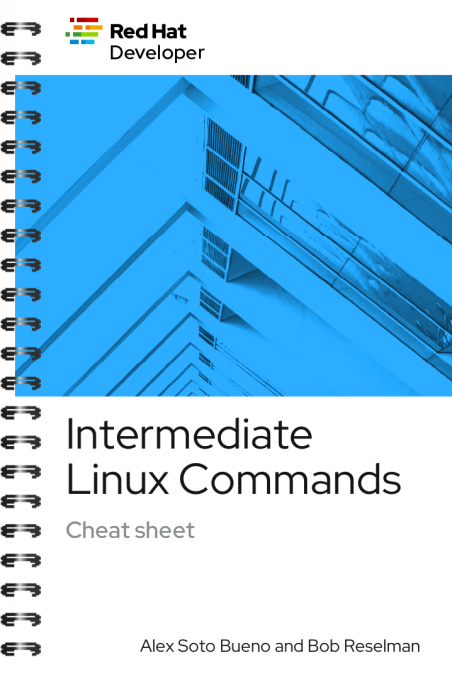 Intermediate LInux commands cheat sheet cover 2022