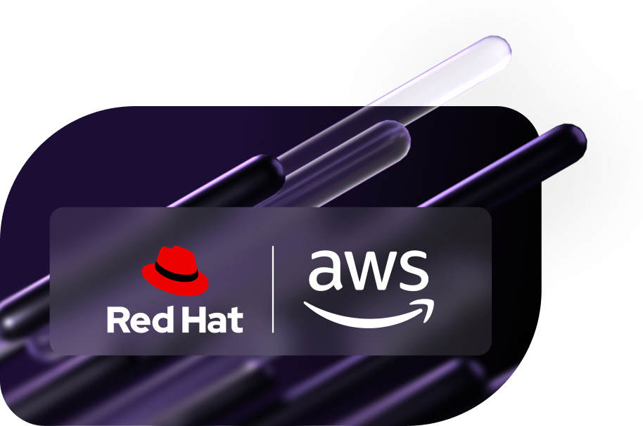 Red Hat and Aws Logos