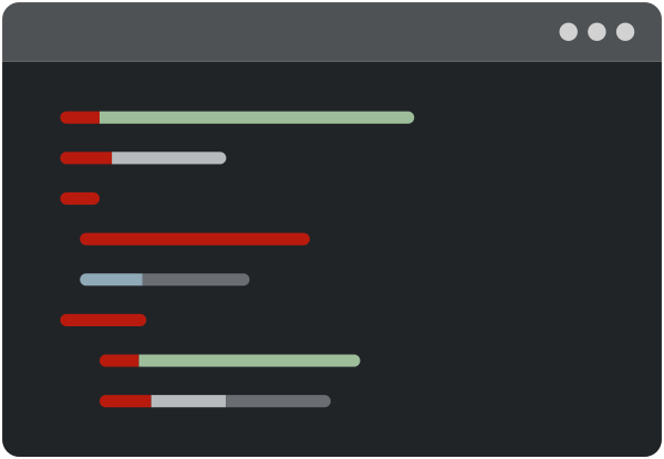 Abstract multicolored dark command line