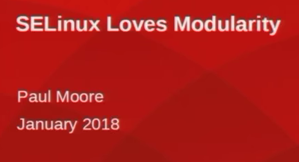 SELinux Loves Modularity