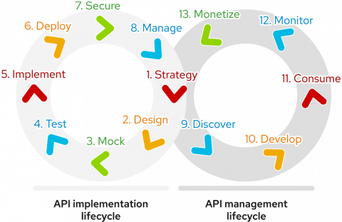api-management graphic showing the api management life cycle