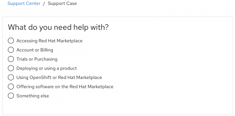 RHM Support case request form