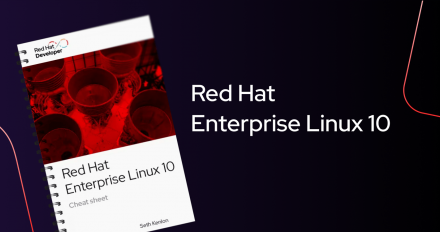 RHEL 10 cheat sheet tile card