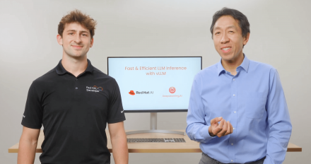 Cedric Clyburn from Red Hat and Andrew Ng from DeepLearning.AI introduce the vLLM course