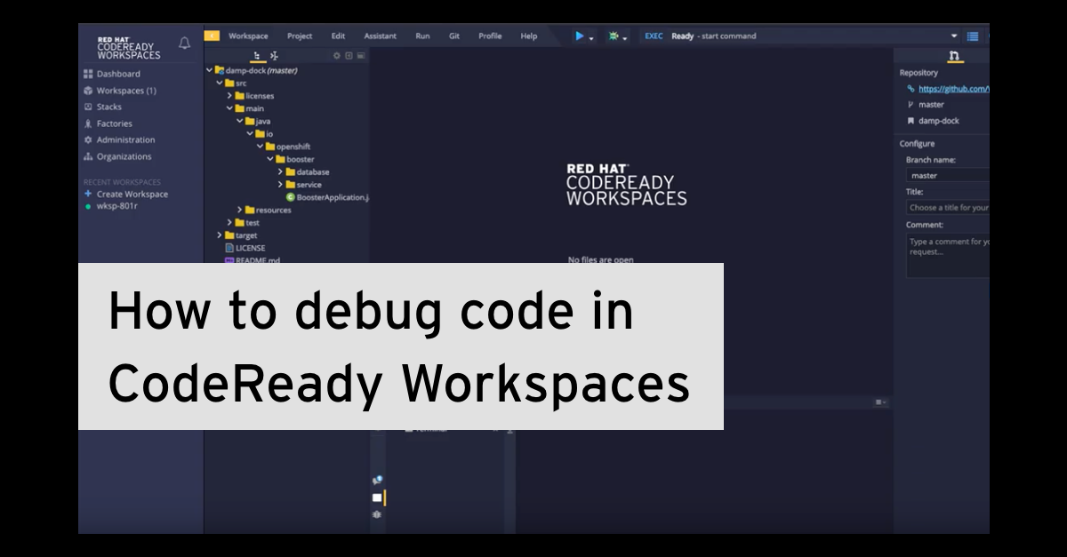 How To Debug Code In CodeReady Workspaces | Red Hat Developer