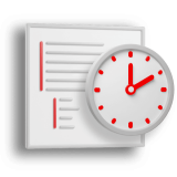 A 3D illustration of an analog clock overlapping a white document or code window