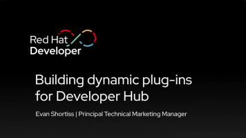 Building dynamic plug-ins for Developer Hub