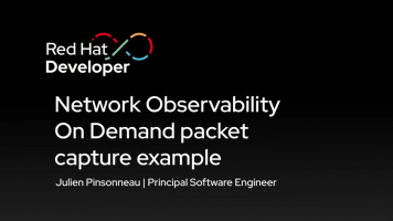 Network Observability On Demand packet capture example